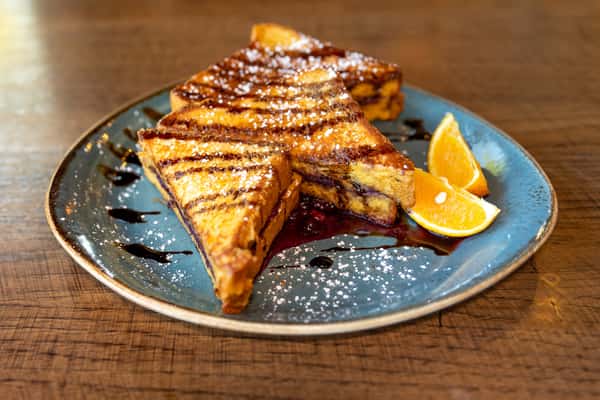 Blueberry, Basil & Goat Cheese Stuffed French Toast