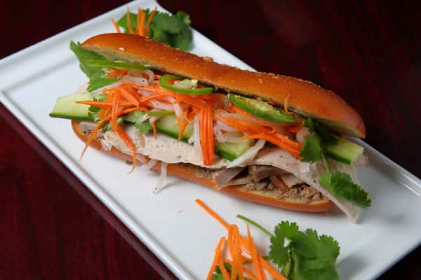 Roasted Pork and Vietnamese Ham Banh Mi
