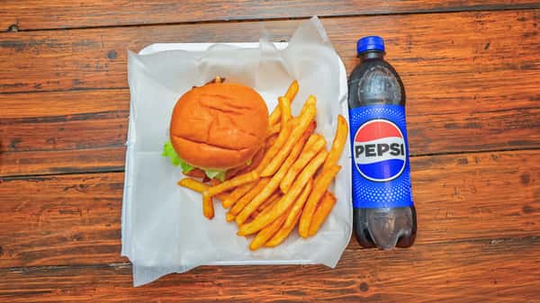 burger and fries
