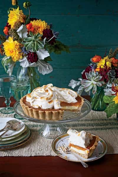 Pumpkin Cheesecake Tart with Honey Swiss Meringue-Kindly allow 2 day's notice