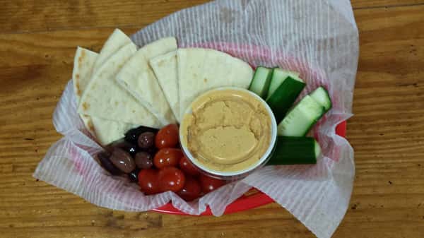 Snack Basket with hummus