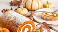 Pumpkin Pie Cake Roll with Cream Cheese Frosting