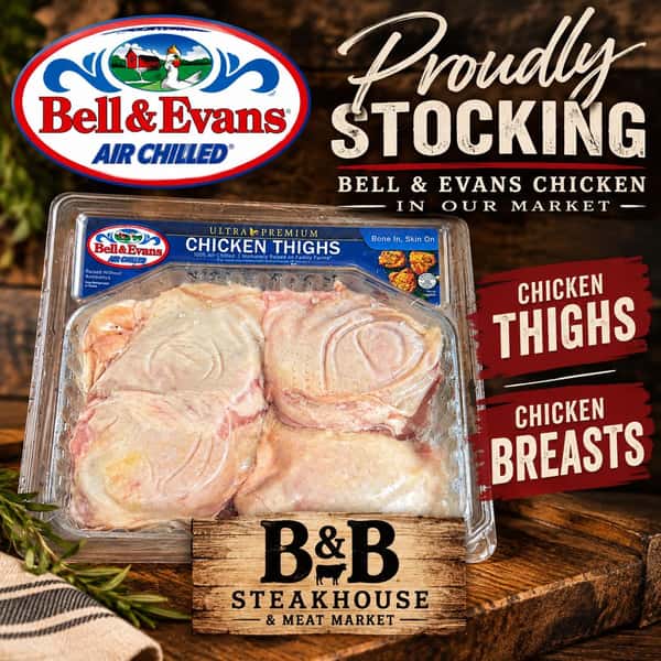Winner, winner—chicken dinner! 🍗
Bell & Evans chicken is available in the B&B Meat Market!
Why choose Bell & Evans?
✔️ Raised without antibiotics
✔️ Raised without added hormones or steroids*
✔️ 100% air chilled—no chlorinated water bath
✔️ No retained water from chilling, so you’re paying for chicken!
From grilling to your favorite family recipe, bring home quality you can feel good about. Stop by and stock up! 🛒
📍 B&B Steakhouse & Meat Market
112 N Washington St, Kaufman, TX
#BellAndEvans #BBMeatMarket #ShopLocal #KaufmanTX #WhatsForDinner
Details verified with Bell & Evans and USDA.