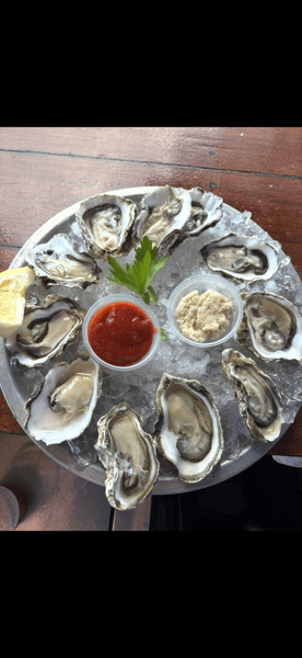 oysters on half shell