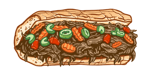 italian beef illustration
