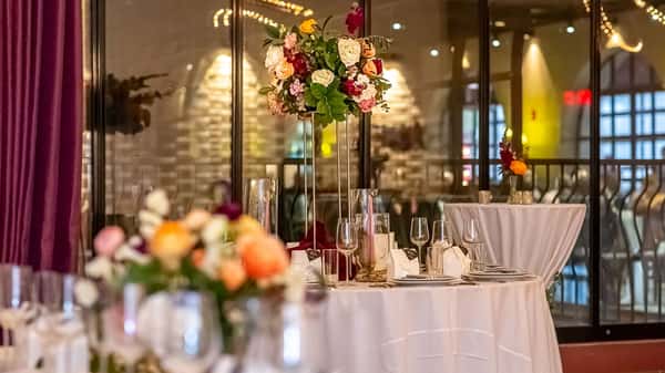 Wedding table set up Vidrio