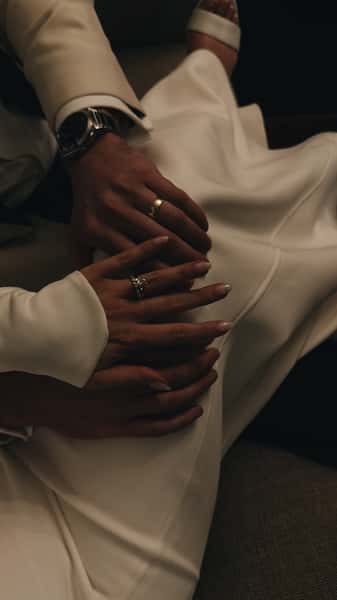 couple holding hands