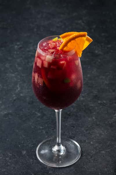 Glass Red Wine Sangria