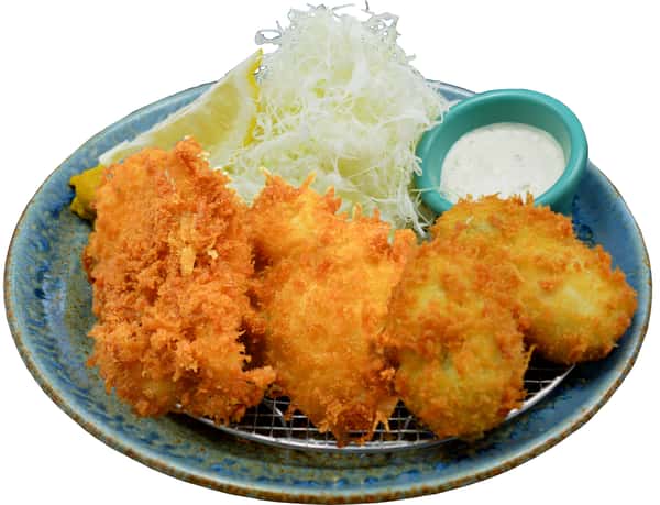 Kaki Fry & Fillet Katsu Teishoku