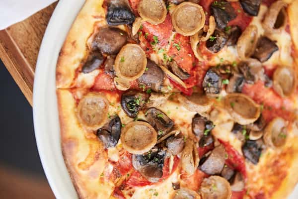 Pepperoni, Sausage & Mushroom Pizza
