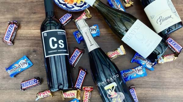 wine and candy