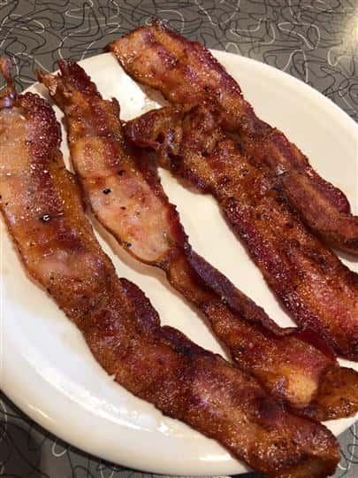 four strips of bacon