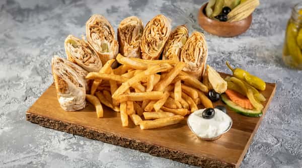 Mix Shawarma Double Meal 8 Pcs
