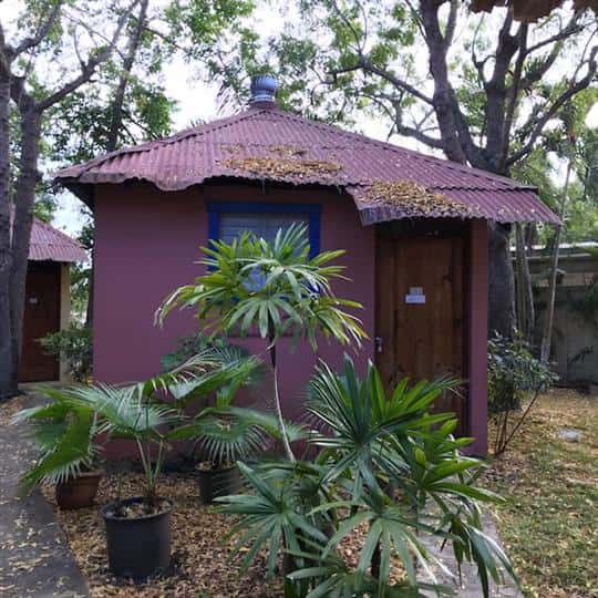 outside hut