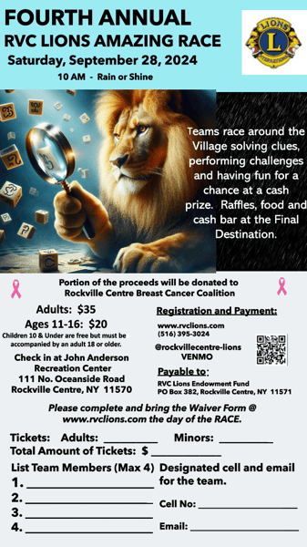 Lions Amazing Race 2024