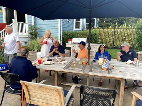 group eating
