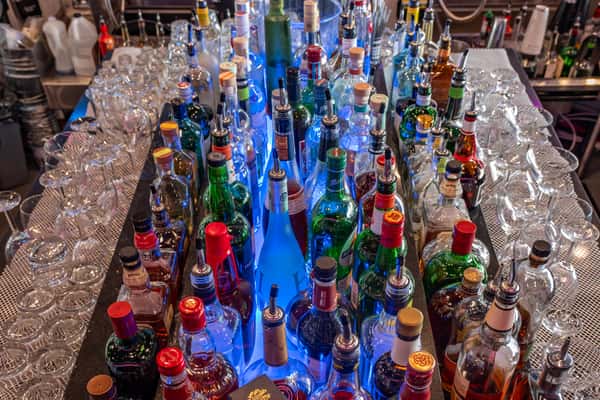 wine bottles