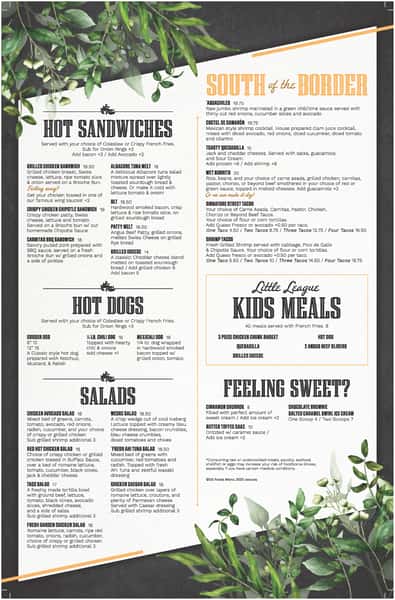 Rooftop 262 Bar & Grill Menu Page 2