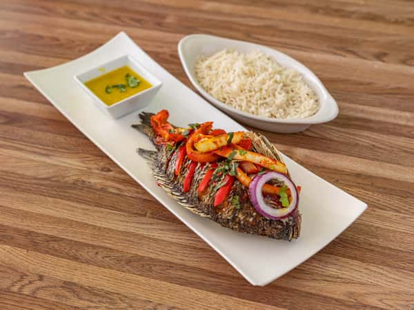 grilled fish & rice