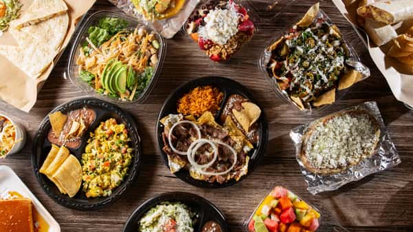 An array of authentic Tex Mex dishes