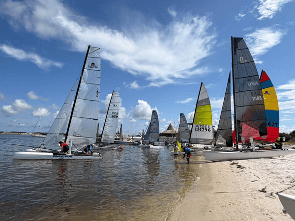 Sailboats on beach