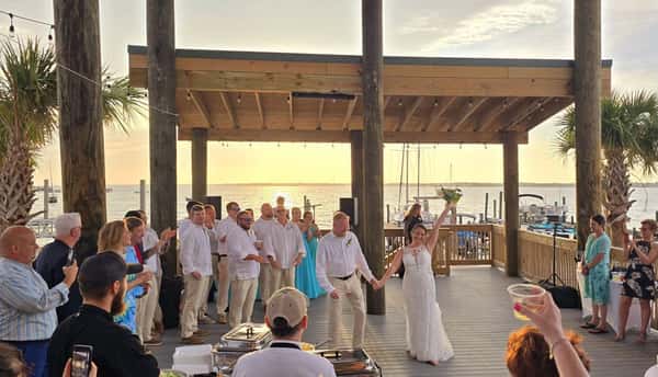 Beach Stage Wedding