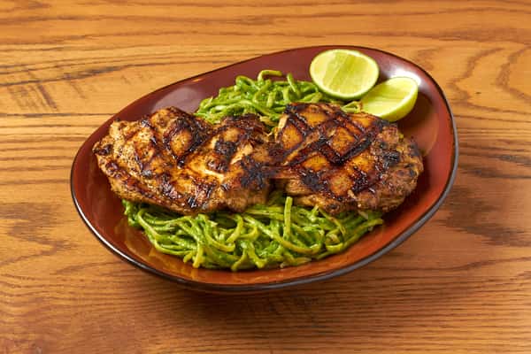 Pollo Parrillero w/Tallarines Verdes
