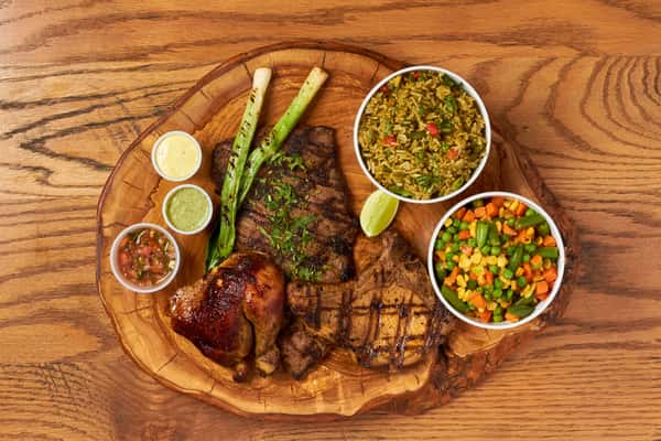 Chicken & Steak & pork chop