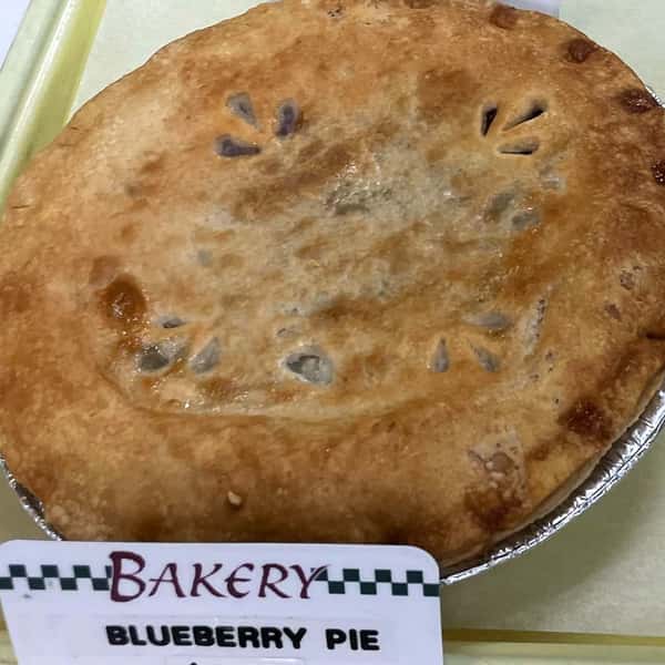 fresh baked blueberry pie