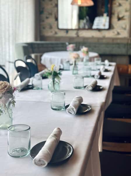 Private Group Dining Table Setup Linens The Select Sandy Springs Atlanta