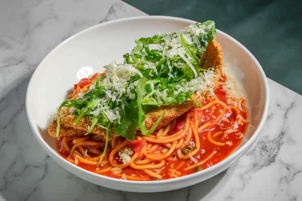 Fried Catfish & Spicy Spaghetti Food Breakfast at Barney's