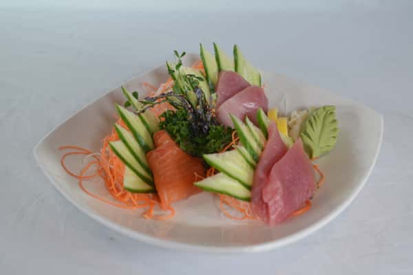 Tuna, Salmon, Hamachi 6 Pc Sashimi