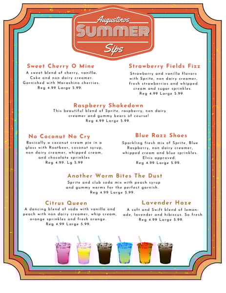 summer sips menu