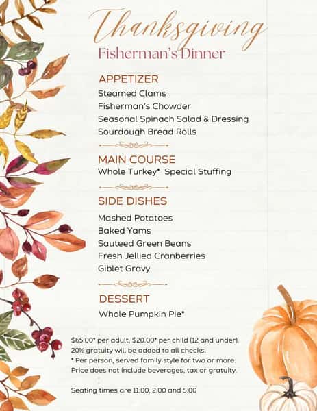 Fishermans Thanksgiving Dinner