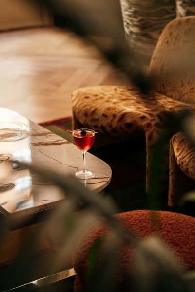 chair and drink