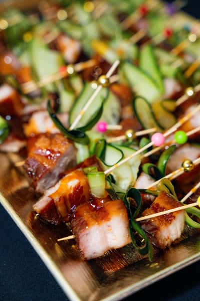 Bourbon Glazed Pork Belly Bites