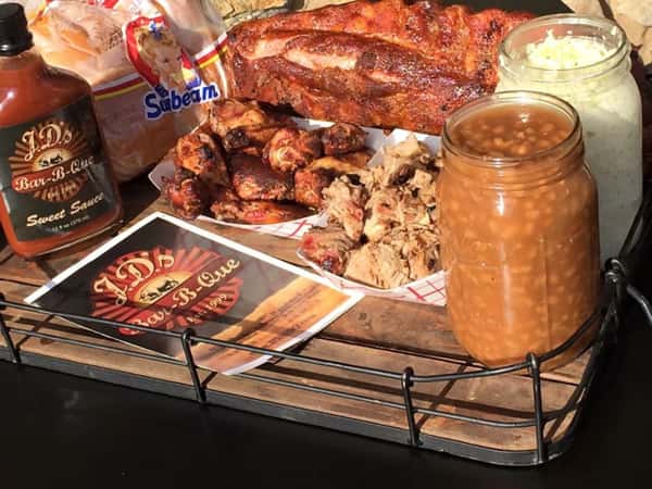 Beans Coleslaw Chicken Pulled Pork
