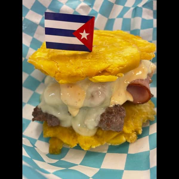 Toston Burger- Cuban Style