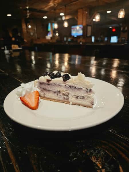 White Chocolate Lemon Blueberry Cheesecake