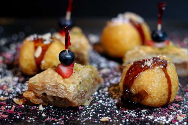Baklava + King Hassan Banana Fritters