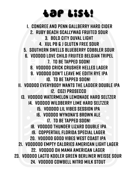 TAP LIST 3/13