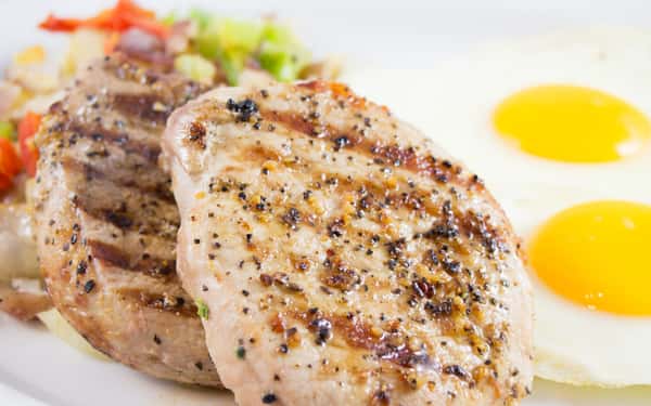 PORK CHOP & EGGS