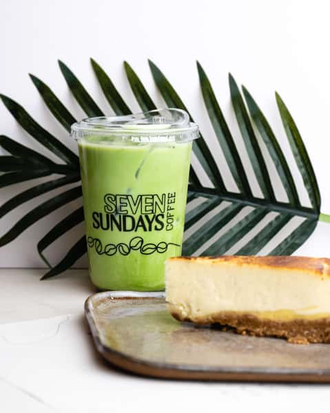 cake and matcha