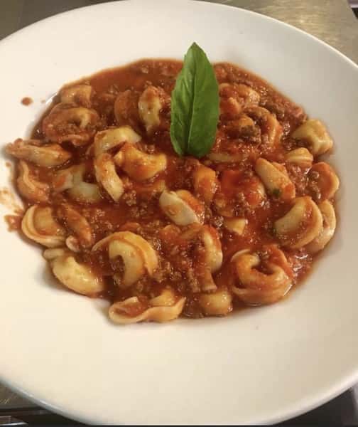 Pasta and marinara sauce