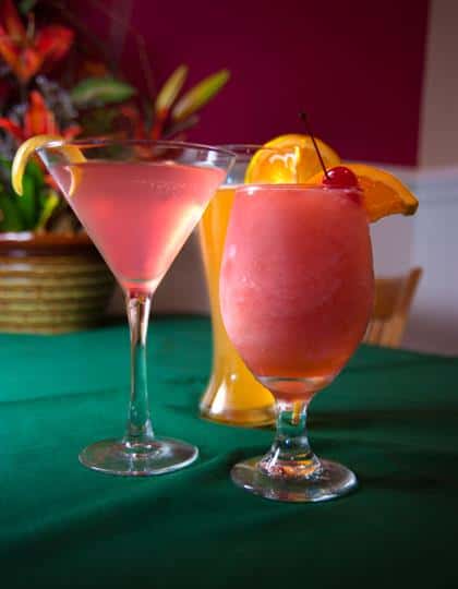 a beer, martini, and a daiquiri