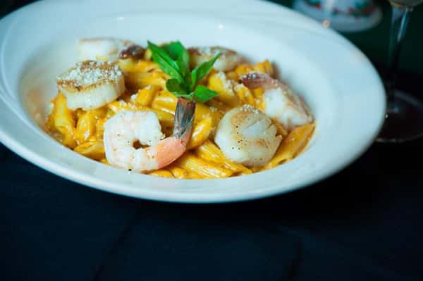 shrimp over penne alla vodka