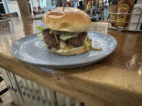 Mushroom, Onion Swiss Burger