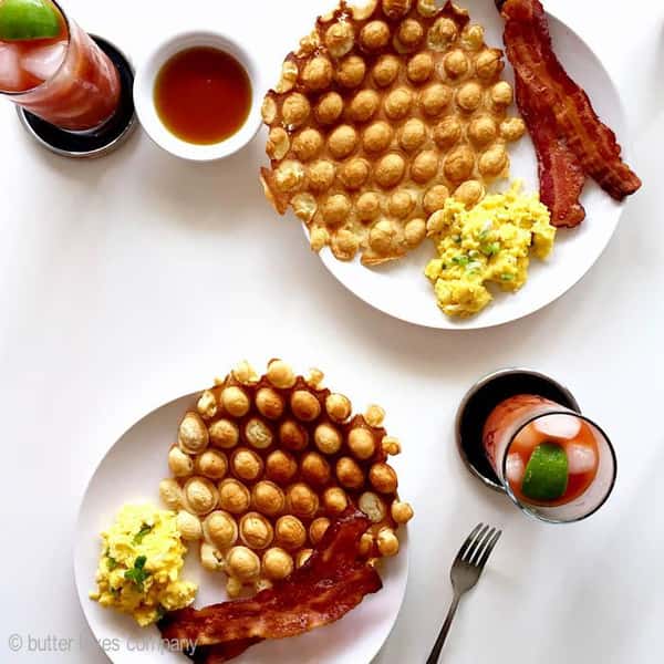 Bubble Waffle Breakfast