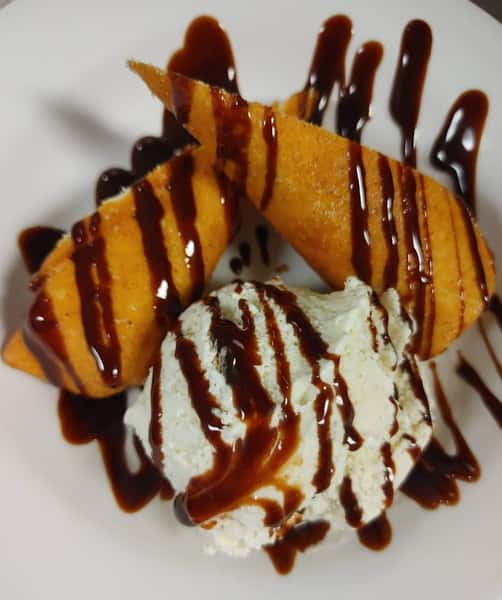 Fried Cheesecake with Ice Cream