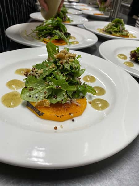 assortment of salad dishes
